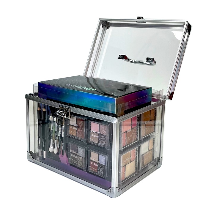 Комплект за грим Markwins, Colour Delights, The Color Workshop, Прозрачен куфар, 50 части