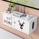 Raft suport router wireless, Wacorresi, cu montare pe perete, Cutie Suport Router Wireless, pentru mascare fire si echipament WI-FI, 49.3x19.5x18cm, suport cablu, design cu ventilare, plastic, Alb