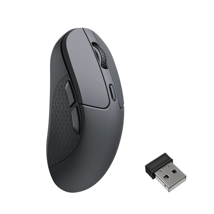 Безжична оптична мишка Keychron M3 8000 Hz, Bluetooth 5.3/2.4 GHz/USB, лека 79 g, програмируема, черна
