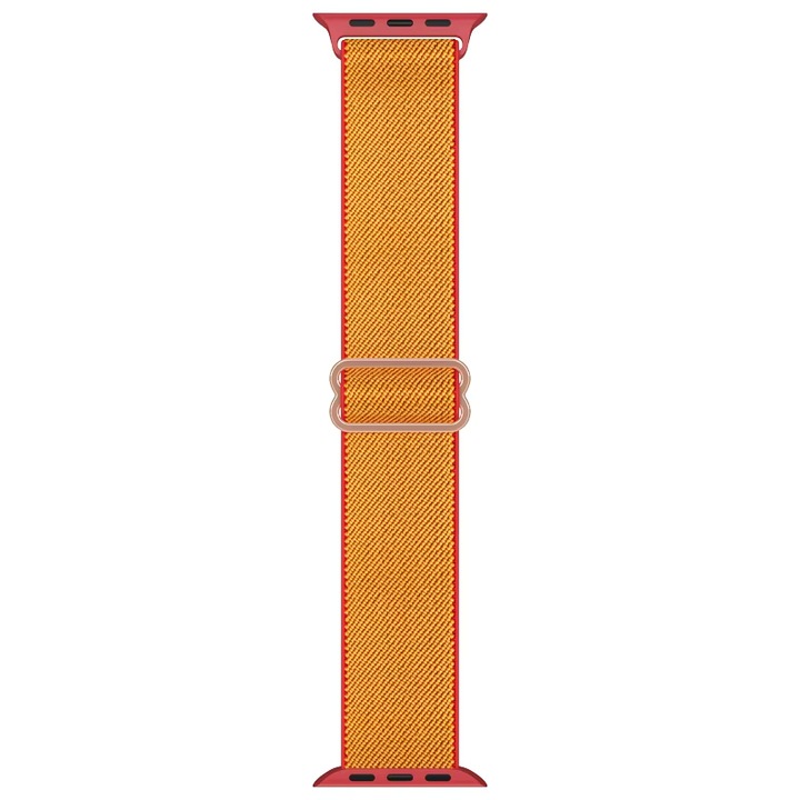 Apple Watch szíj, nylon, kompatibilis a következőkkel: Apple Watch 6, 7, 8, 9, SE, 38/40/41mm, Apple Watch 10 42mm, JW-1-PGSBD-26-D, Amber & Red