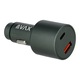 Incarcator auto, AVAX CC680B CARLY+ 140W USB-C (PD3.1) + USB A, negru