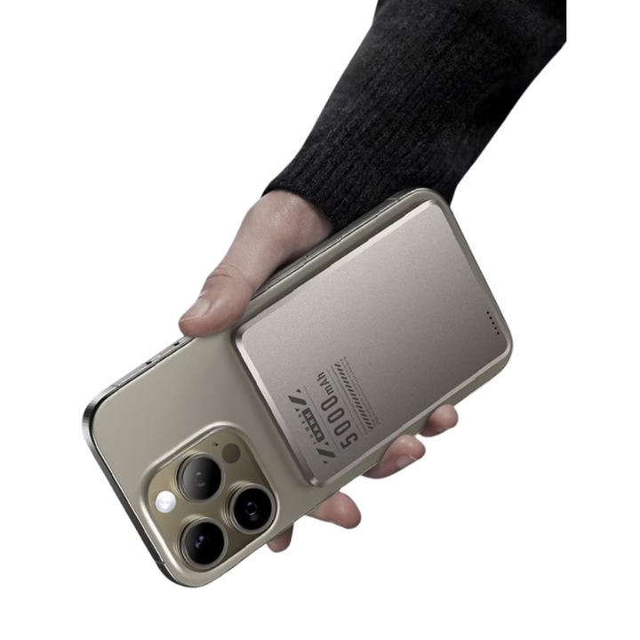 SlimWin Ultra Vékony MagSafe Powerbank - 5000 mAh, 103 g, 6.5mm Vékony