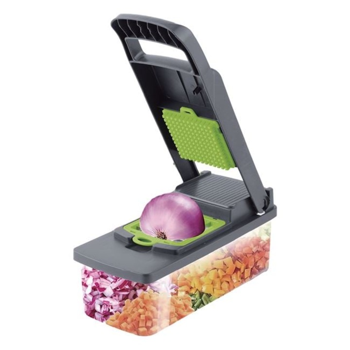 Tocator de Legume & Fructe cu Recipient - Set 12 Accesori