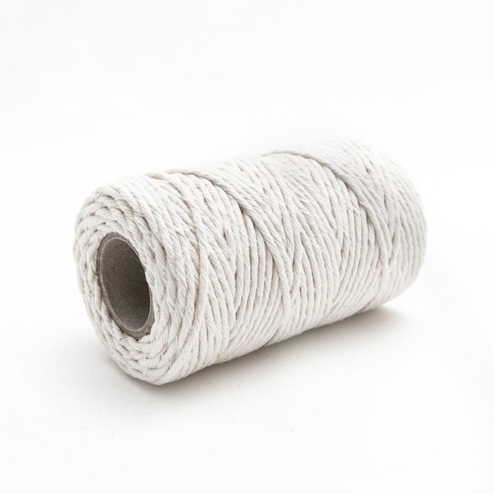 Памучно въже, BKshop, Mb, 250 G, Бяло, 135 M, 1 mm, Cordelina, Ефикасно решение за градинарство и други приложения