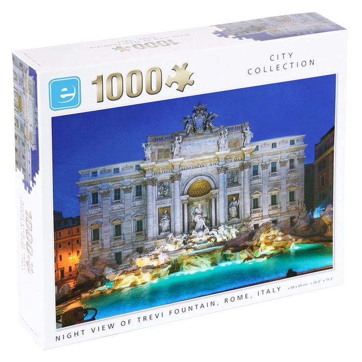 Пъзел Europrice Фонтан РИМ, 1000 части, 37 х 5 х 27cm, 6+ години