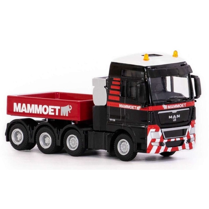 Camion Mammoet MAN TGX XXL 8x4 cu Cutie Balast – Model Metalic 1:87 H0 – Jucarie de Colectie Polesie pentru Copii 4+ Ani