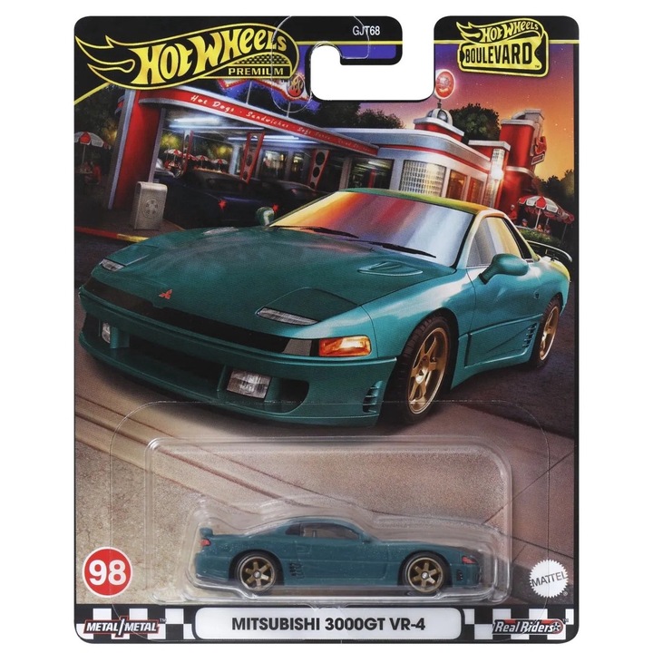 Hot Wheels Mitsubishi 3000GT 1:64 fém autó, többféle színben