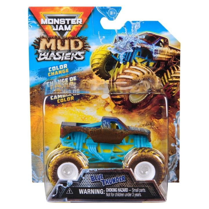 Masina de jucărie Monster Jam Mud Blasters 1:64, multicolor, 7cm, set aleatoriu