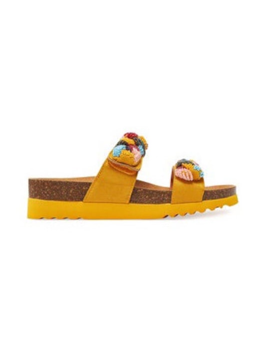 Scholl női papucs, 304796500, textil, sárga, Sárga, 37