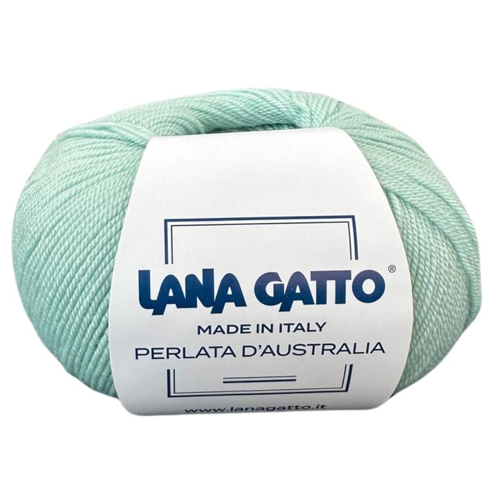 Kötőfonal Lana Gatto Perlata d'Australia, 100% Merinó gyapjú, Super Fine, 50g, Zöld