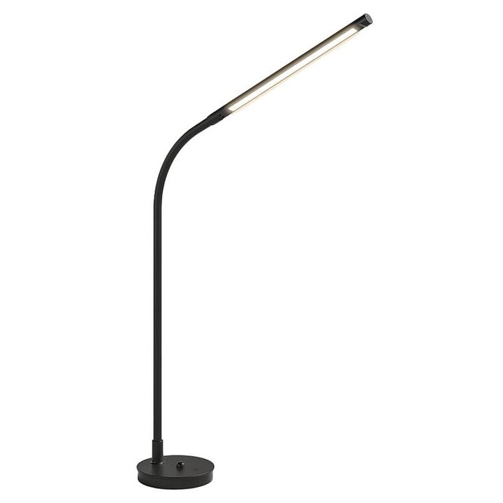 LED подова лампа, 12W, регулируема на 360°, метална, 140см, кабел 1.5м