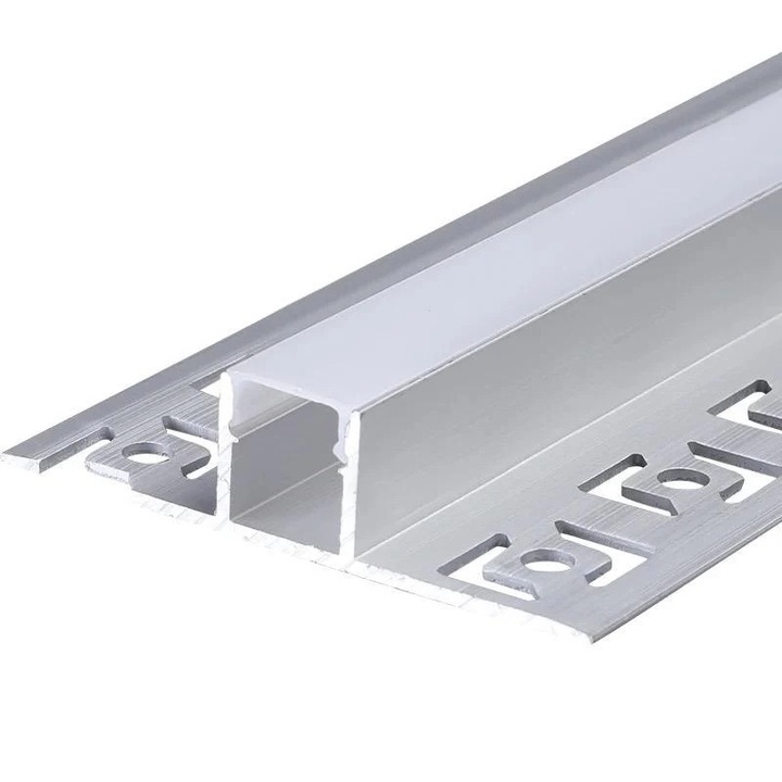 Profil LED Incastrat, Sub Tencuiala, Lungime 2m, Latime 1.5 cm