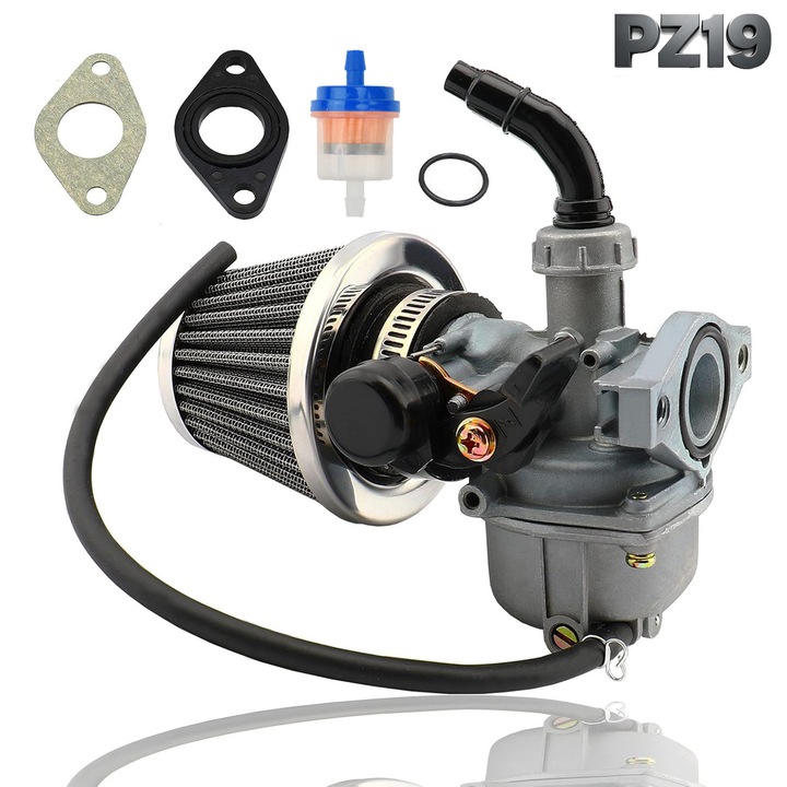 Carburator ATV PZ19, ZOLTARIX, cu Filtru de Aer 35mm pentru Motoare 50cc 70cc 90cc 110cc 125cc pentru ATV Honda CRF