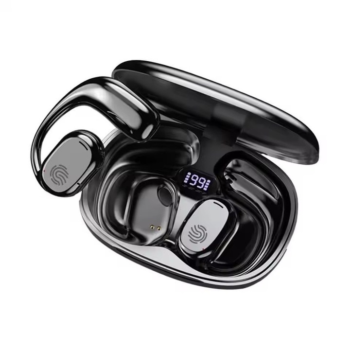 Fülbe helyezhető fülhallgató, Bluetooth V5.3, sport, vízálló, vezeték nélküli fejhallgató töltőtokkal, zajcsökkentés, alacsony késleltetésű gamer fejhallgató