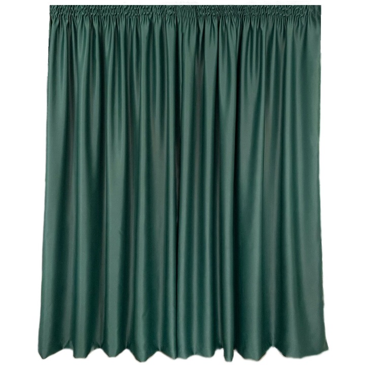 Set doua draperii blackout, culoare dark emerald, colectia "Monocrom Signature" by Liz Line cu rejansa 2x200x245cm - DR102