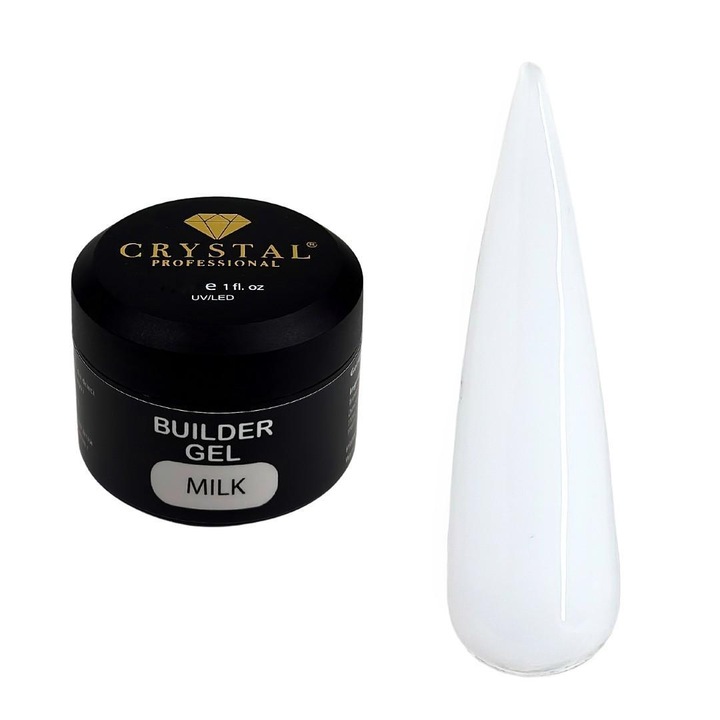 Gel de constructie 15ml Crystal Professional, vascozitate medie, auto-nivelare, transparent