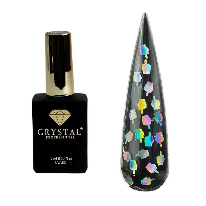 Top Coat Crystal Professional, Joker, No. 2, Multicolor, 12 ml