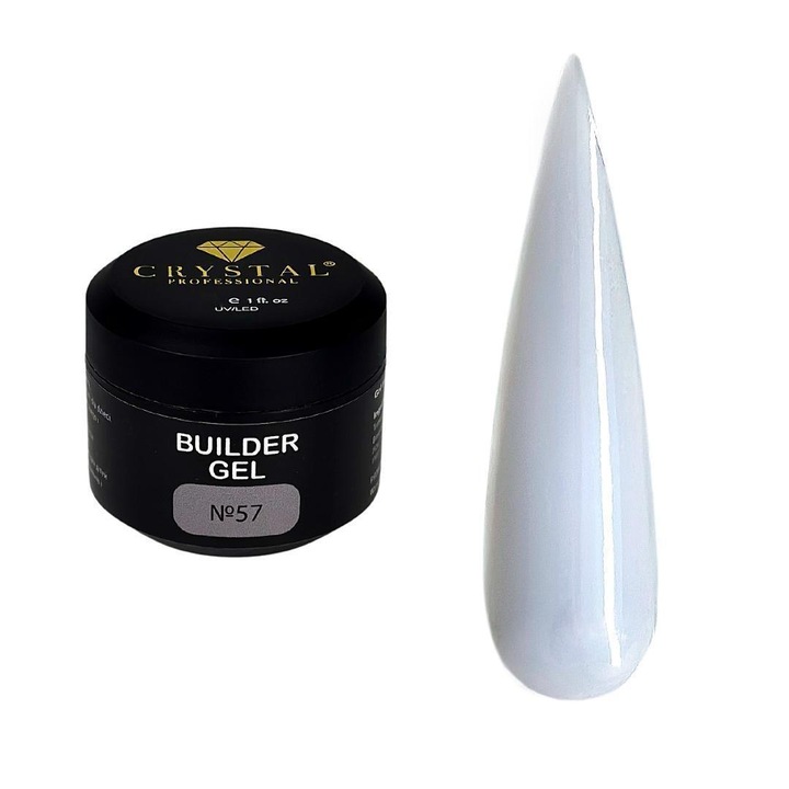 Gel de constructie 30ml Crystal Professional, vascozitate medie, auto-nivelare, transparent