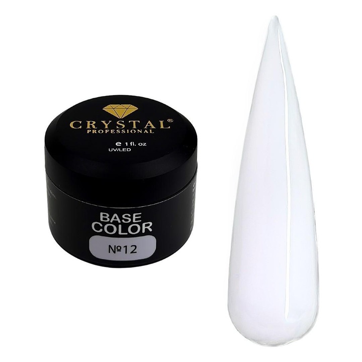 Baza hibrida Crystal Professional, No. 12, alb, 50ml
