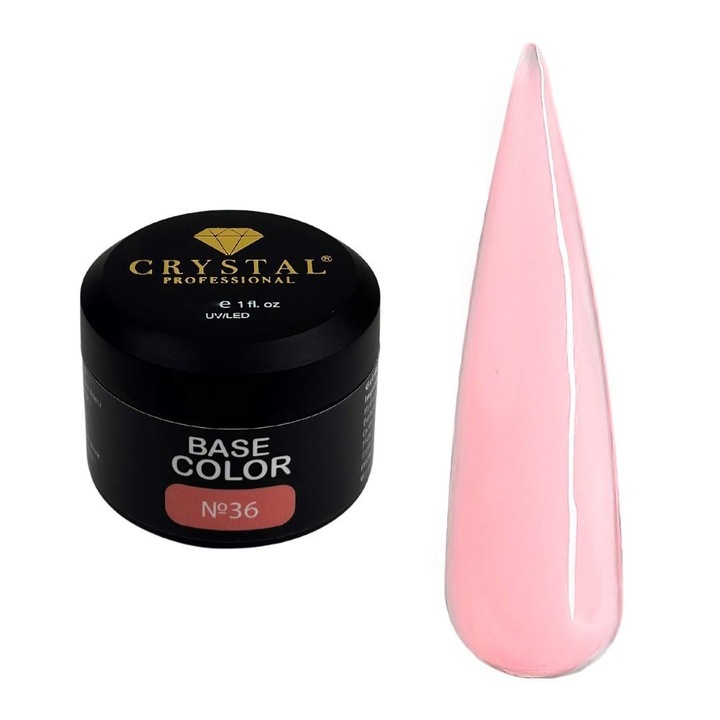Baza hibrida Crystal Professional, No. 36, roz, 50ml