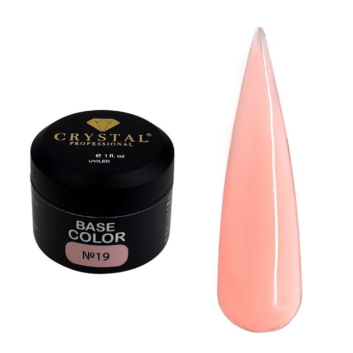 Baza hibrida Crystal Professional, No. 19, roz piersica, 15ml