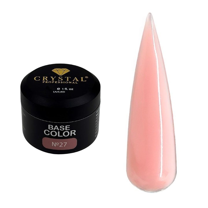 Baza hibrida Crystal Professional, No. 27, roz piersica, 50ml