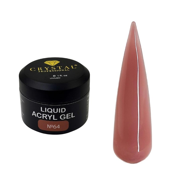 Gel acrilic pentru unghii, Crystal Professional, No. 64, nude, 50ml