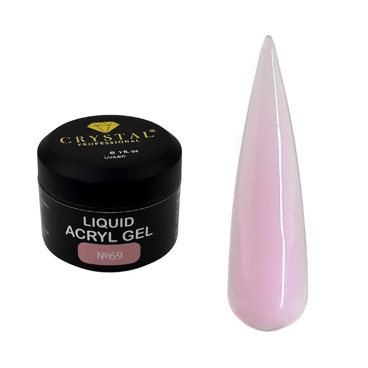 Gel acrilic lichid pentru intarirea unghiilor, Crystal Professional, 15ml, transparent