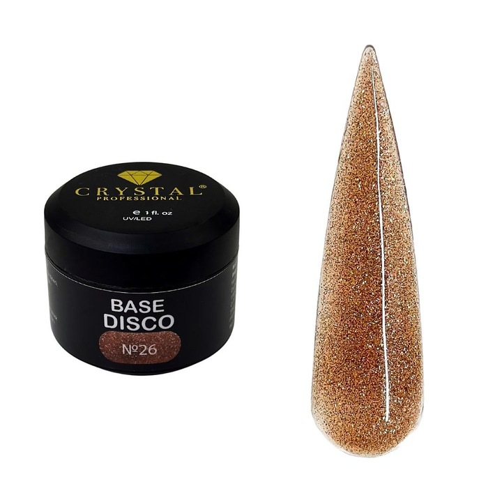 Baza hibrida Crystal Professional, No. 26, auriu, 15ml