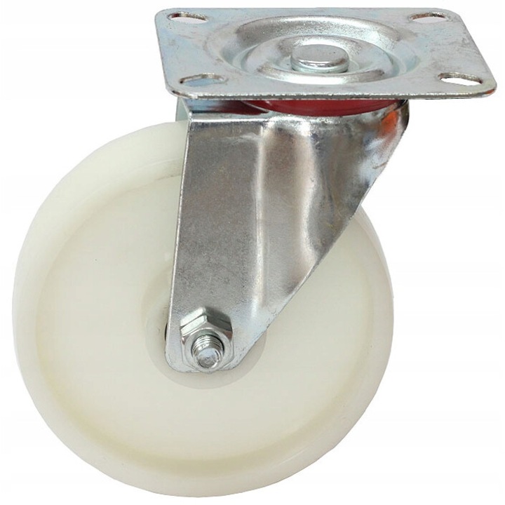 Roata rotativa 100mm, Kastor, poliamida, alba