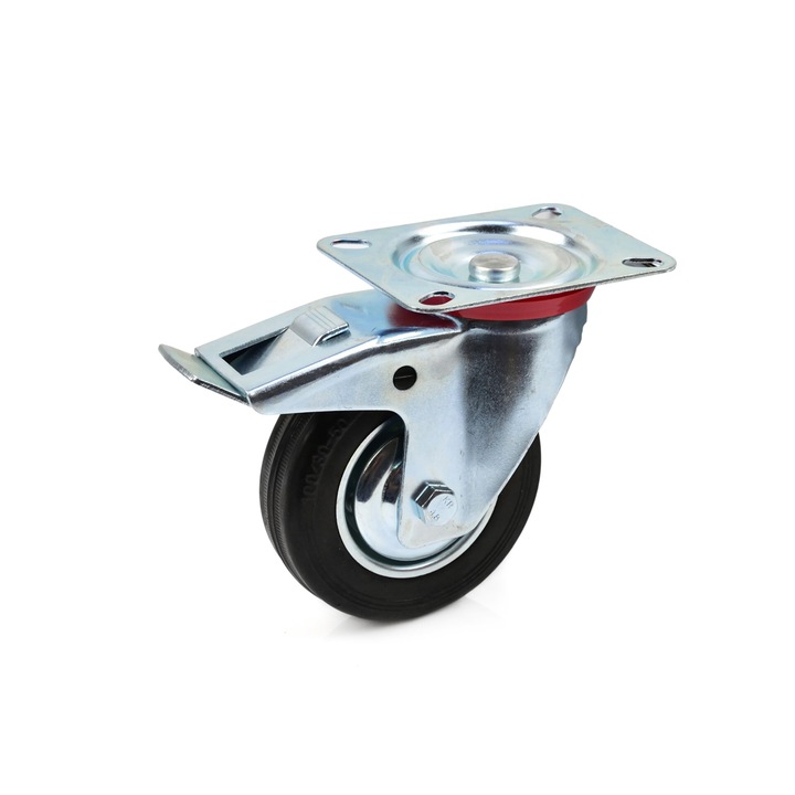 Roata Kastor cu frana, 100mm, 70kg, 100x80mm