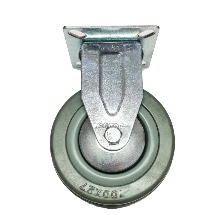 Roata Kastor, 100mm, capacitate 80kg, gri, 27mm latime