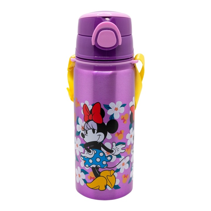 Sticla apa pop up aluminiu, Minnie Sunshine, 730ml Mov 730 ml