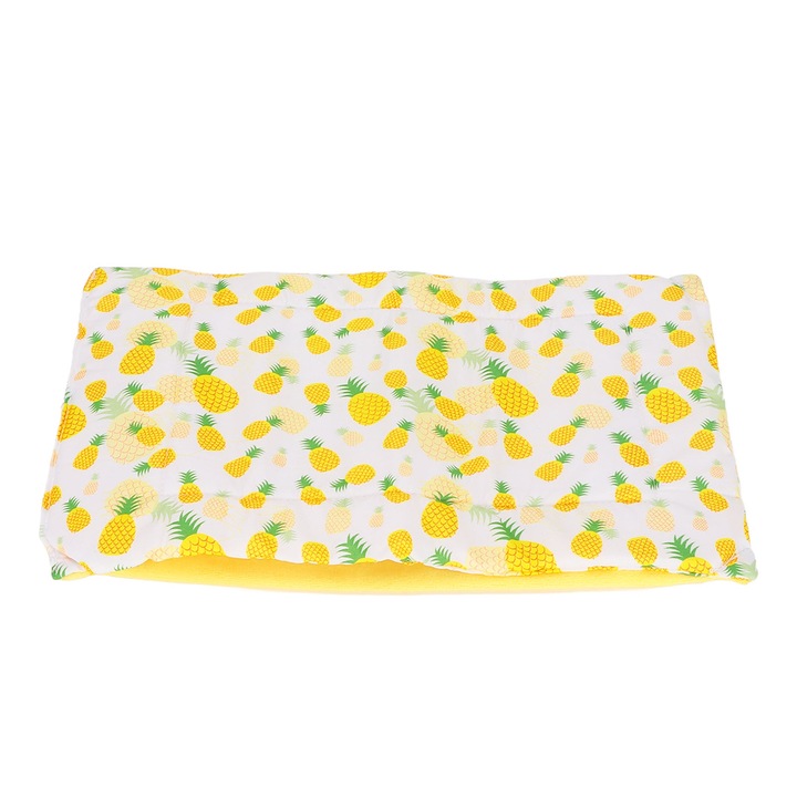 Culcus pentru reptile, Enforose, cu perna, material moale, confortabil, galben ananas, set