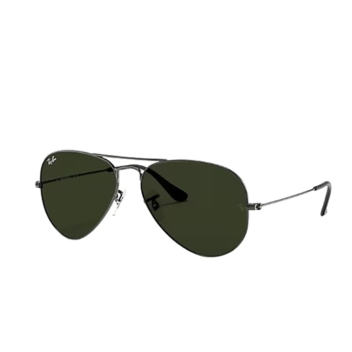Ochelari de soare Ray-Ban RB3025 Aviator, Gunmetal-Verde, lentile polarizate, dimensiuni 62x54mm, standard