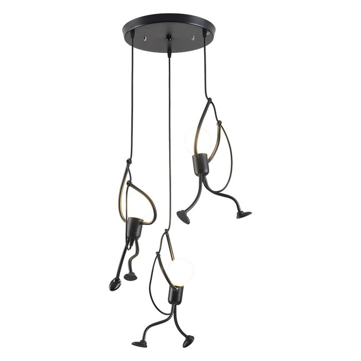 Candelabru din fier cu design retro, Enforose, optiuni de iluminare versatile, eficienta energetica, dimensiuni variate