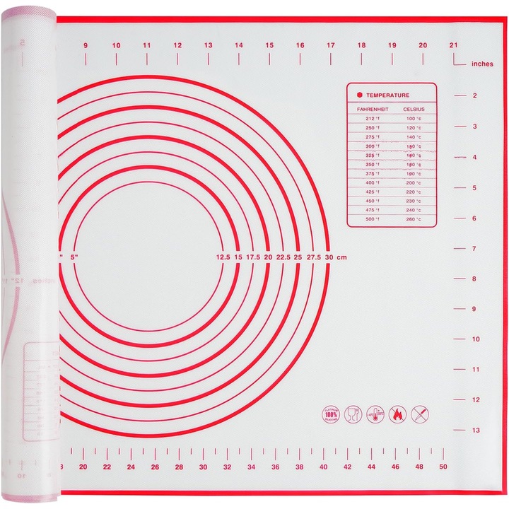 Folie de framantat din Silicon, Bukate, Pentru intinderea aluatului, 60x40 cm