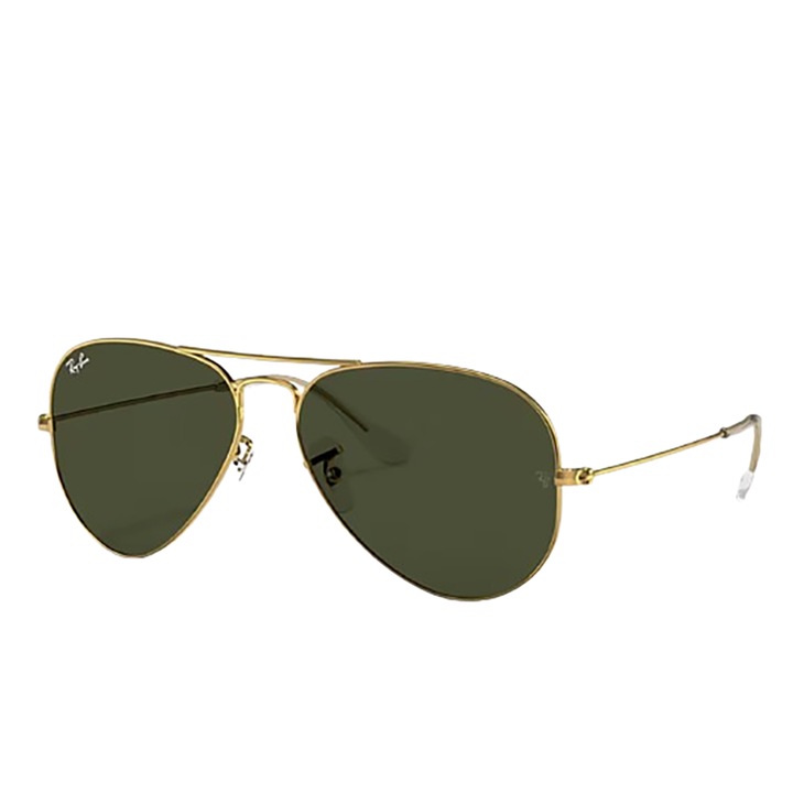Ochelari de soare Ray-Ban RB3025 Aviator, lentile polarizate, degrade, aurii-verzi, dimensiuni 62x54mm