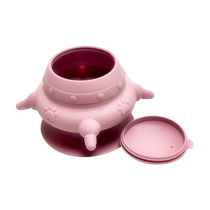 Fokelyi kölyökkutyás cumisüveg, szilikon, 4db mellbimbó, rózsaszín, 14,2x9,1cm, több kölyökkutyának való készlet