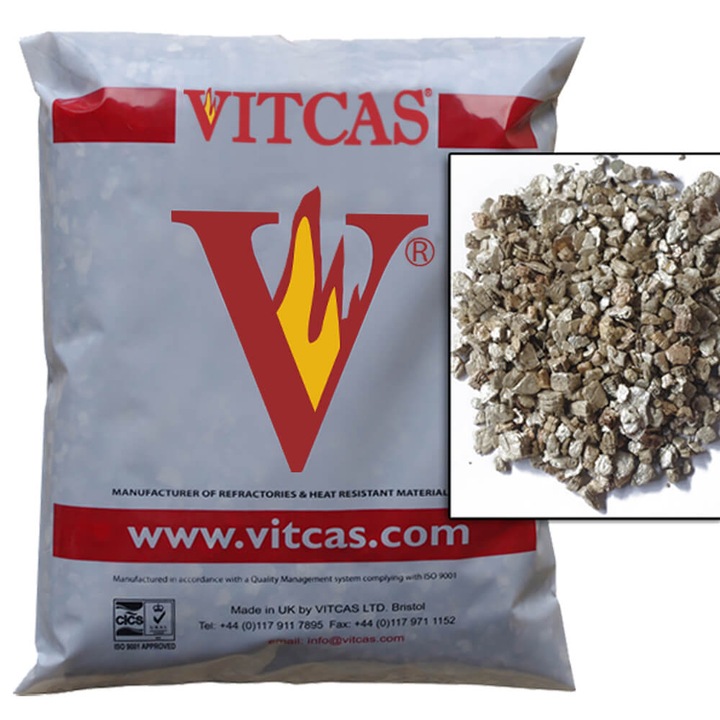 Izolatie Vermiculita Granule - VITCAS, 100 litri, rezistenta la temperaturi de pana la 1100C, usoara