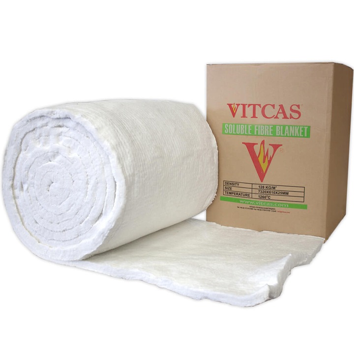 Patura termoizolanta bio solubila VITCAS 1200C, 25mm x 610mm, densitate 128kg/m