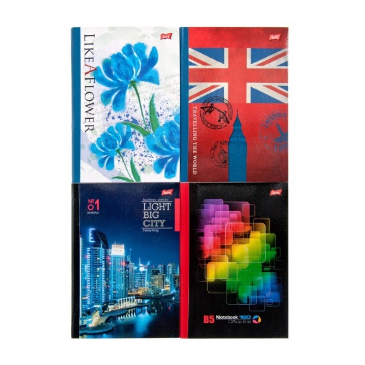 Unipap B5 füzet 160 lapos, vonalas, több színben