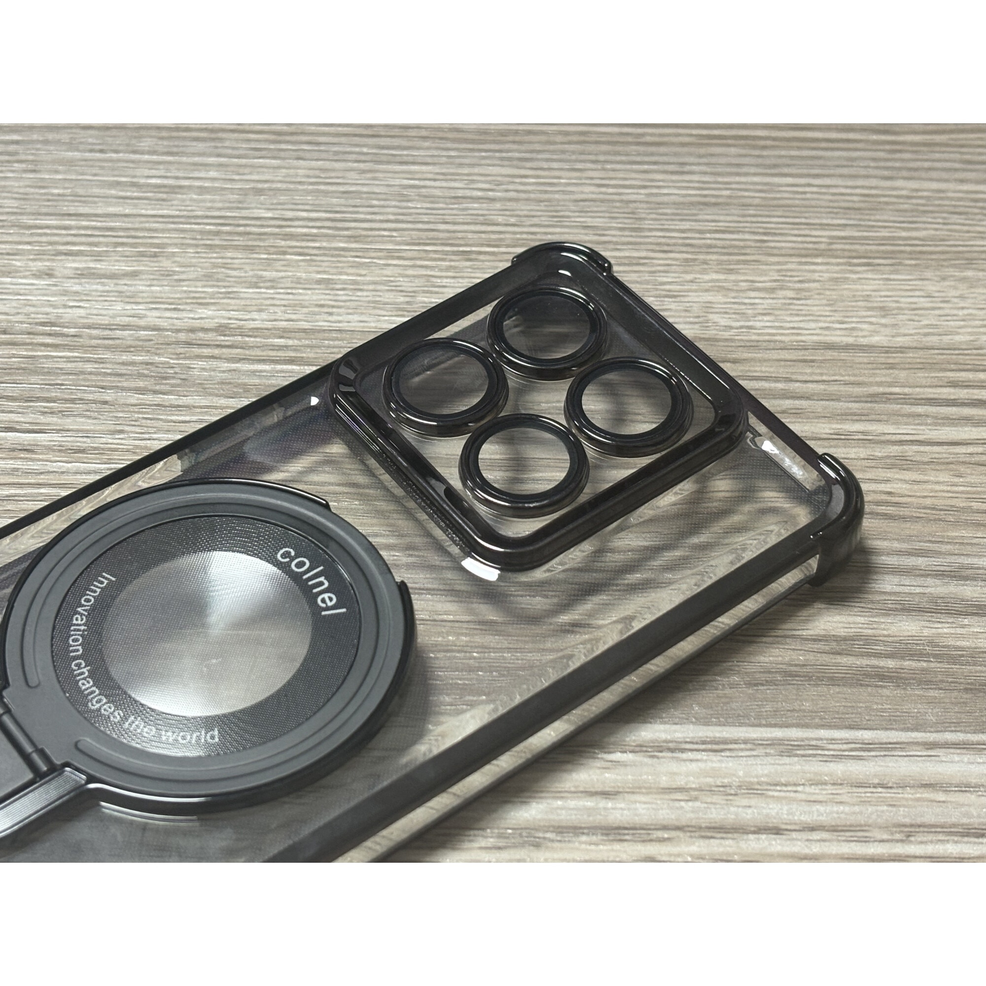 Husa pentru Xiaomi 15 Case, Clear Shockproof carcase de protectie cu inel magnetic Stand, Anti-Shock Protection, Xiaomi 15 Phone Case TPU Cover -Negru