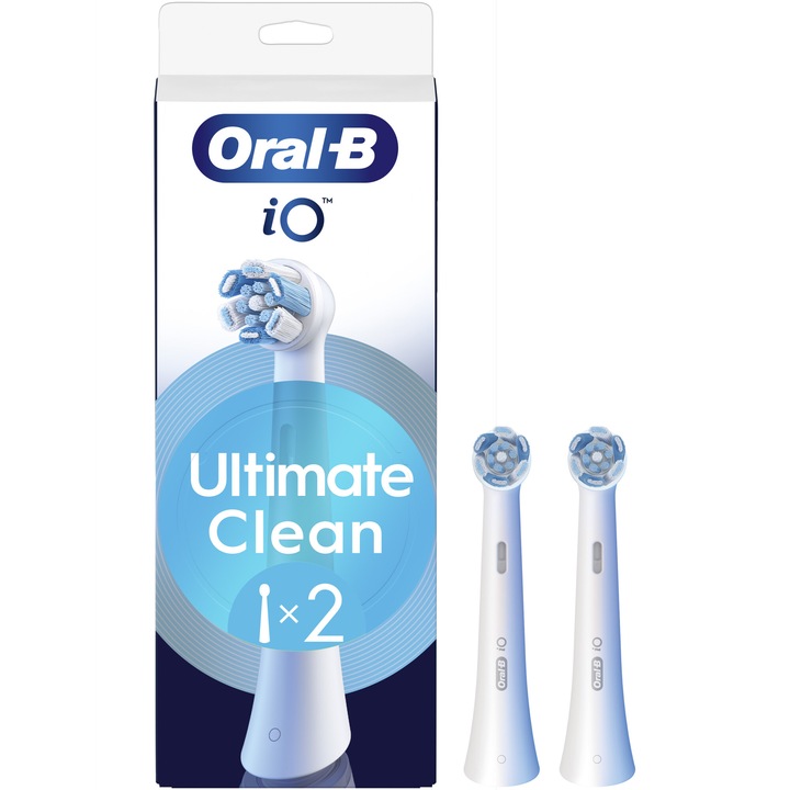Oral-B iO Ultimate Clean elektromos fogkefe pótfej, 2db, iO sorozat kompatibilitás, Fehér
