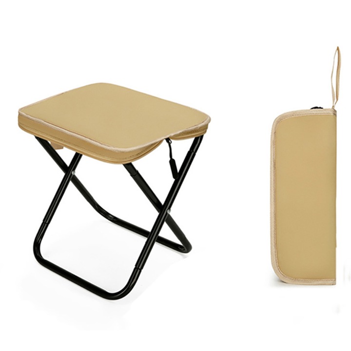 Összecsukható horgászszék, General, 28x24x28cm, világos khaki