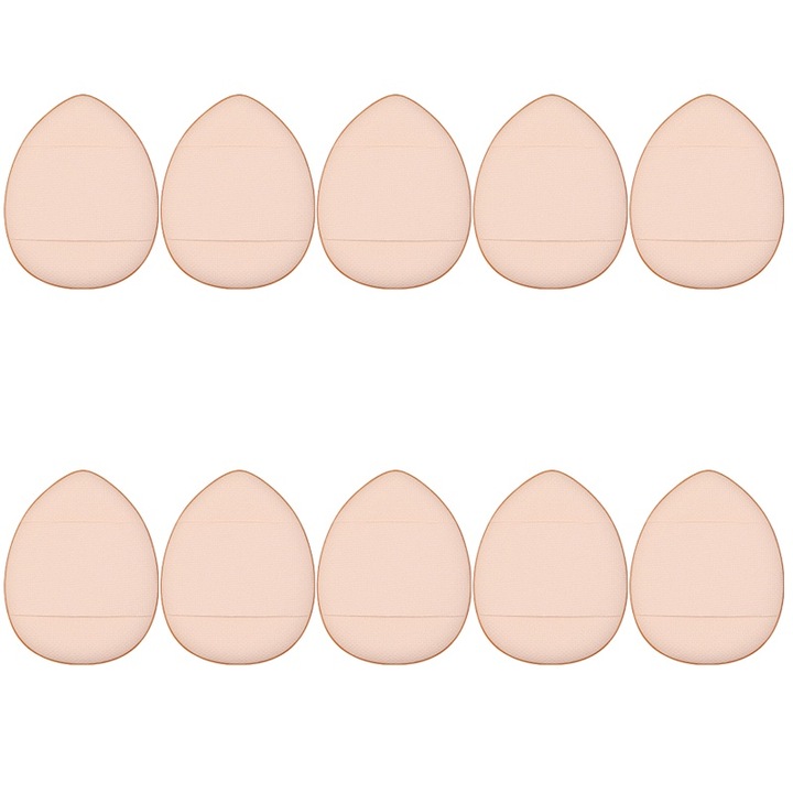 Set 10 bureti mini pentru machiaj, cutie depozitare, reutilizabili, pentru fond de ten si corector, roz