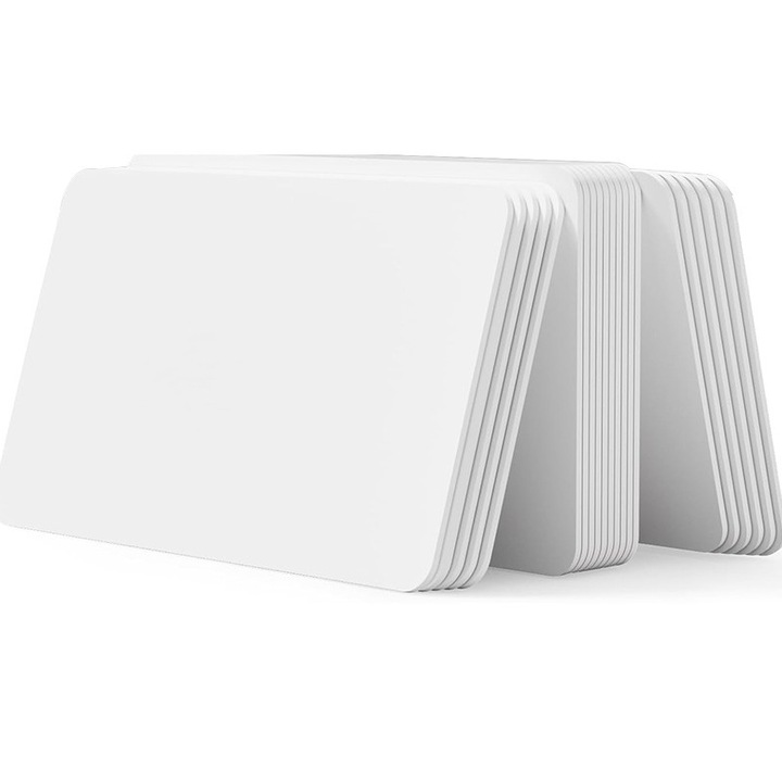 Set 12 Carduri NFC NTAG215, 540 Bytes, PVC, Alb, 8.6x5.4cm