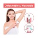 Epilator electric pentru femei 5 in 1, trimmer bikini, utilizare umeda si uscata, fara durere, incarcare USB, portabil