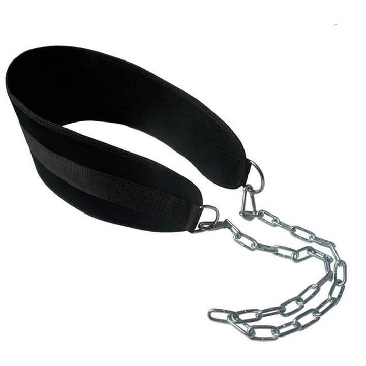 Curea de greutati, ajustabila, pentru fitness, max. 80 kg, 89x16cm, neagra