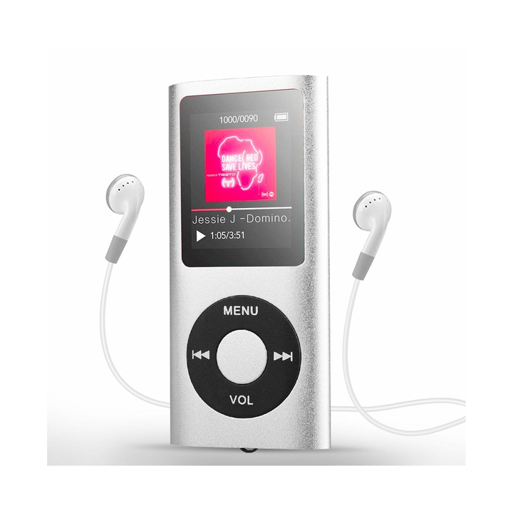 MP3 lejátszó, 1,8 hüvelykes, 64 GB támogatás, több funkció, FM rádió, hangfelvétel, kompakt kialakítás, 40 órás akkumulátor-üzemidő